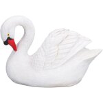 Figurine de cygne blanc en rsine, statue d'oie blanche pour dcoration extrieure de jardin et de cour ...