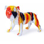 Kuateh - figurine dcorative chien bulldog kuath en polyrsine 40x20x26 cm multicolore