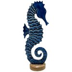 Figurine d�corative hippocampe bleu, style marin, d�coration nautique pour la maison, le bureau, cadeau ...