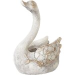 Figurine d�corative mgo cygne int�rieur ext�rieur accessoires de jardin salon blanche gruffy