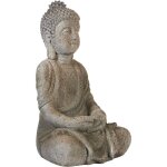 Figurine dcorative mgo en forme de bouddha intrieur extrieur accessoire de jardin gris valloire