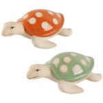Figurine dcorative tortue en cramique, motif marin, dcoration multicolore pour la maison, le bureau, ...