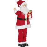 Figurine de p�re no�l debout, activ�e par la voix, lumi�res led clignotantes, bras flexibles, 120 cm, ...