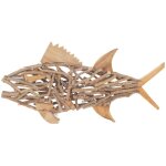 Figurine de poisson en bois l d�coration style naturel et rustique