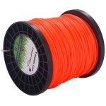 Fil de d�broussailleuse 2. 4mm universal, carre orange de qualit� commerciale, nylon de qualit� sup�rieure ...