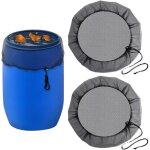 Filet anti - moustique pour r�cup�rateur d'eau de pluie 2 pi�ces, couvercle de tonneau ajustable, filet ...