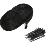 Filet anti - oiseaux en nylon avec 50 colliers de serrage ? filet de jardin noir, protection contre insectes ...