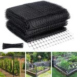 Filet arbre fruitier anti oiseaux, 4 x 10m filet anti oiseaux avec 50 pcs attache c�ble, filet jardi, ...