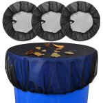 Filet de baril de pluie de diam�tre 80 cm, 3 pi�ces filet de protection avec cordon de serrage, couverture ...