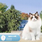 Filet pour chat pour balcon sans per�age : 8 x 3 m filet chat fen�tre filet de protection pour chat noir ...
