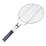 Filet de cuisson en acier inoxydable bbq de poulet de vache rond, amovible brl, 28 28 1. 8cm