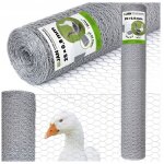 Filet d'�levage galvanis� pour voli�res izola, cages 25 x 0, 8 mm, hauteur 100 cm, surface 25 m�