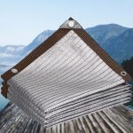 Filet d'ombrage de terrasse voile d'ombrage rectangulaire en tissu avec ?illets 90% de protection anti ...
