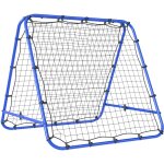 Filet de rebond double face - homcom - 91 x 91 cm - pliable - rglable dans 5 angles - structure en acier ...