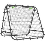 Filet de rebond double face - homcom - 91 x 91 cm - pliable - r�glable dans 5 angles - structure en acier ...
