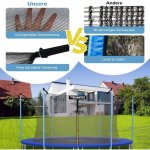 Filet de securite pour trampoline 305 cm interieur pour trampolines de jardin noir