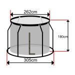 Filet trampoline 305 sur anneau intrieur