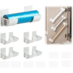 Film alimentaire, support de rangement pour porte, �tag�re murale adh�sive avec 4 paires pour placards, ...