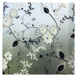 Film de confidentialit� pour fen�tre, film statique pour verre � fleurs, 45 x 200 cm