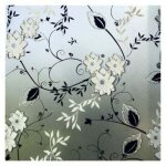 Film de confidentialit� pour fen�tre, film statique pour verre � motif floral, 50 x 200 cm