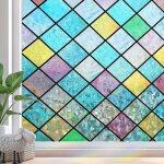 Film fenetre anti regard film occultant fentre 3d arc - en - ciel effet 40  200cm dcoratif bon intimit ...