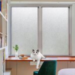 Film fenetre anti regard occultant 40 x 200 cm, facile � couper, non - adh�sif, prot�ge intimit�, statique ...