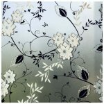 Film fenetre anti regard occultant, fleur film electrostatique vitre, 44. 5x200cm