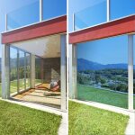 Film miroir sans tain pour grand vitrage vis -  - vis proche - bleu - 75 cm x 0. 5 m - en rouleau - ...