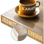 Film de table transparent avec bord biseaut crystal 95 x 100 cm