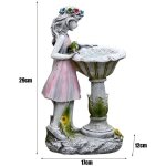 Filtres � air, statue de jardin solaire �nergie solaire f�e sculpture figurines d'ange en r�sine pour ...