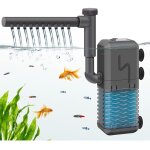 Filtre d'aquarium r�glable, 600 l / h, pompe de filtre interne avec barre de pulv�risation, filtre submersible ...