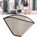 Filtre � caf� r�utilisable en acier inoxydable sans papier pour machine � caf� 2 � 6 tasses pour tasses, ...