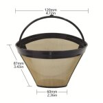 Filtre cafe reutilisable, filtre permanent, filtre universel cafetiere, 100 mailles filtre � caf�, acier ...