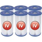 Pour filtre � cartouche bestway 58095 type iv / b, paquet de six