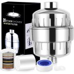 Filtre de douche � 20 �tapes, filtre � eau dure, peau et cheveux plus sains, �limine le chlore, les m�taux ...