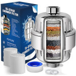 Filtre douche anti calcaire à 15 Étapes avec vitamine c - filtre de douche haut débit pour Éliminer le ... Filtre douche anti calcaire à 15 Étapes avec vitamine c - filtre de douche haut débit pour Éliminer le ...