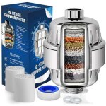 Filtre douche anti calcaire � 15 �tapes avec vitamine c - filtre de douche haut d�bit pour �liminer le ...