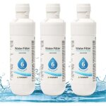 Filtre  eau universel pour rfrigrateur lg lt1000p, 3 pices