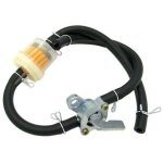 Filtre � essence de carburant de moto � quatre roues atv 50cc - 150cc et tuyau d'essence noir