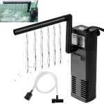 Filtre intrieur pour aquarium 20l - 60l, 4w 600l / h rglable pompe filtre interne avec ponges filtrantes ...