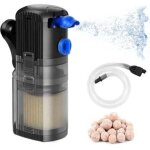 Filtre int�rieur aquarium r�glable 3 en 1 pompe aquarium pour 40 - 120l aquarium d'eau douce ou d'eau ...