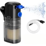 Filtre int�rieur aquarium r�glable 3 en 1 pompe aquarium 500l / h 8w