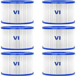 Filtre de piscine - 58323 - pack de 6 - type vi - compatible lay - z - spa