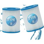 Filtre de piscine gonflable bestway type ii, cartouche lavable et rutilisable, 10, 6 x 13, 6 cm (2 pices) ...