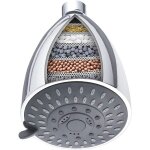 Filtre de pommeau de douche, adoucisseur d'eau dure en 15 tapes filtre de pommeau de douche avec 5 modes ...