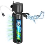 Filtre submersible avec lumi�re uv 1500 l / h pour aquariums de 150 � 600 litres ? filtre int�rieur 4 ...