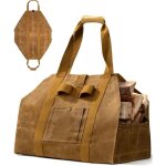 Firewood carrier, 2 in 1 waterproof oilcloth carry bag, extra large with handles, wood basket for camping, ...