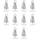 Fitags - lot de 10 piquets d'ancrage de terrasse en alliage d'aluminium coupe - vent avec boucle  ressort ...