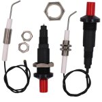 Lot de 2 allumages pizolectriques pour barbecue  gaz - avec bouton poussoir - lectrode en cramique ...