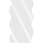 Fitags - lot de 6 miroirs muraux ondulés 3d - décoration murale en acrylique - pour la maison, le salon, ... Fitags - lot de 6 miroirs muraux ondulés 3d - décoration murale en acrylique - pour la maison, le salon, ...